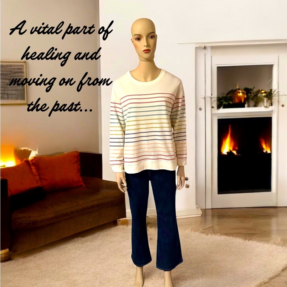 NWOT Christopher & Banks Relaxed Restyled Striped Crew Neck Sweatshirt